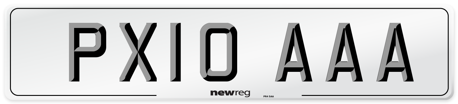 PX10 AAA Number Plate from New Reg